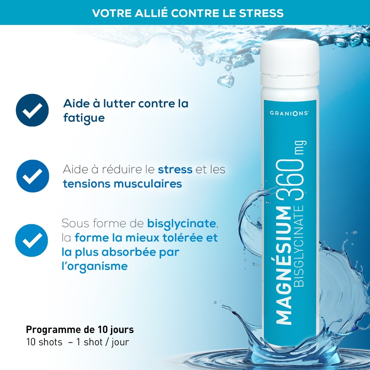 Magnésium Shot Bisglycinate 360 mg