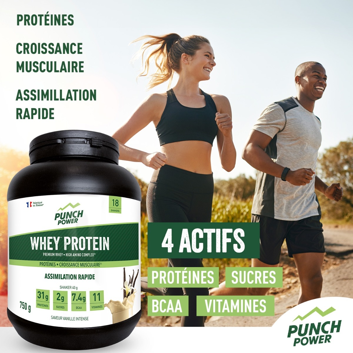 Whey vanille intense 750g