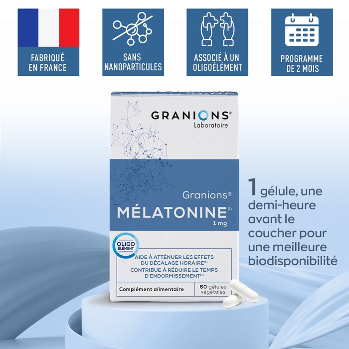 1 gélule, une demi-heure avant le coucher