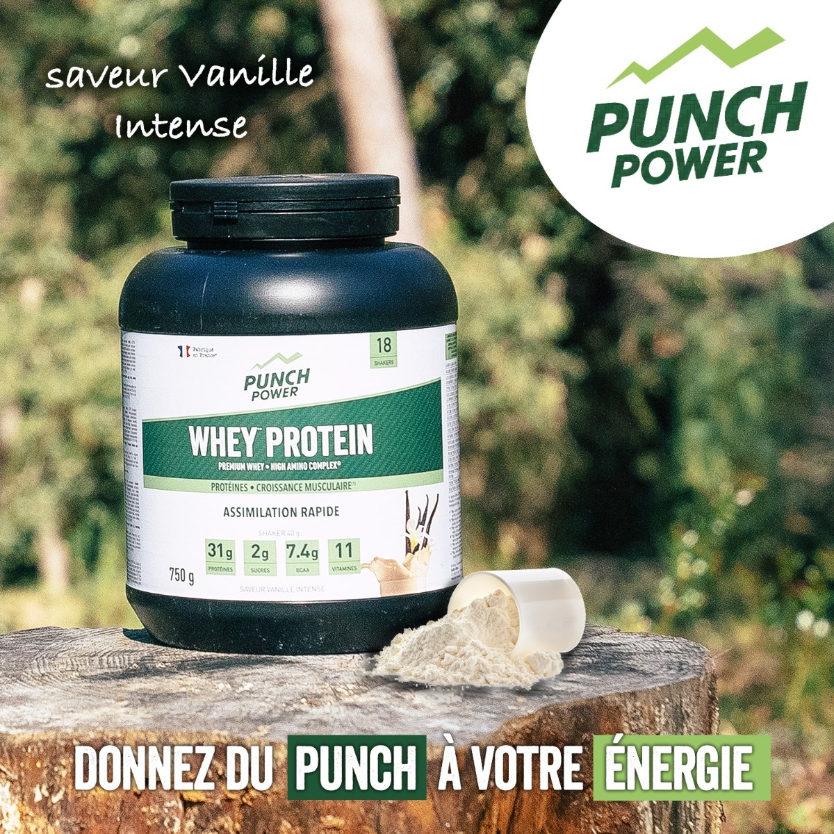 Whey vanille intense 750g