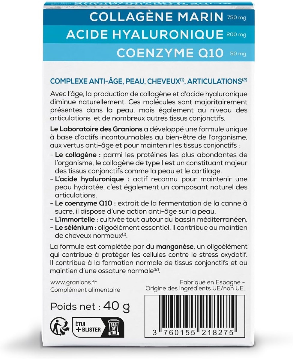 Collagène Marin et Acide Hyaluronique + Coenzyme Q10