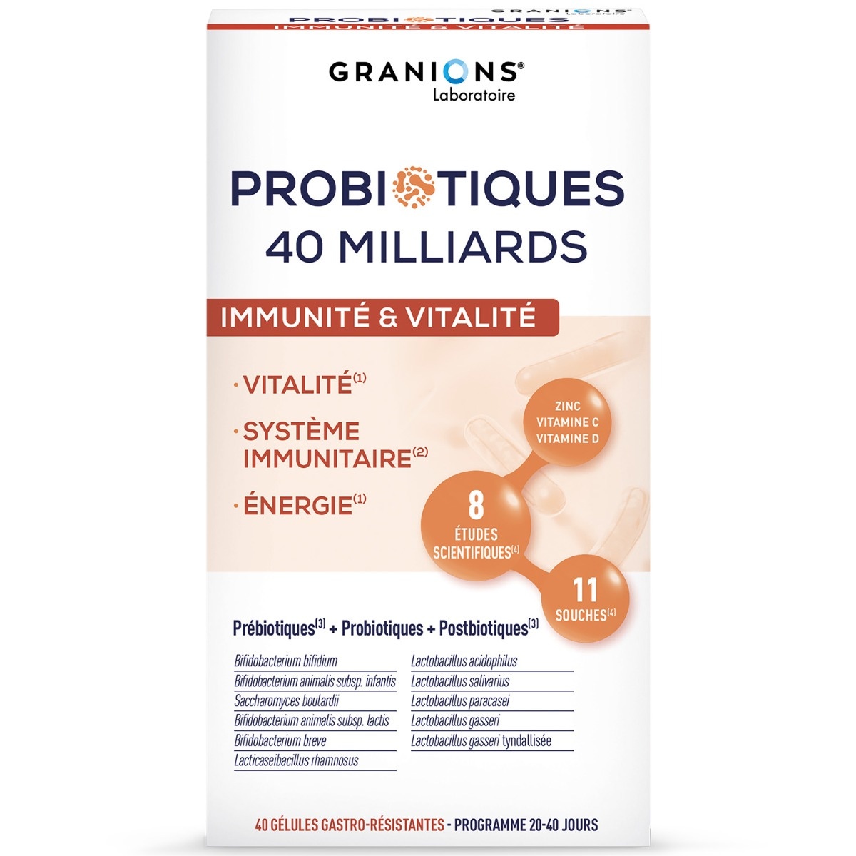 Granions - Probiotiques 40 Milliards - Immunité & Vitalité