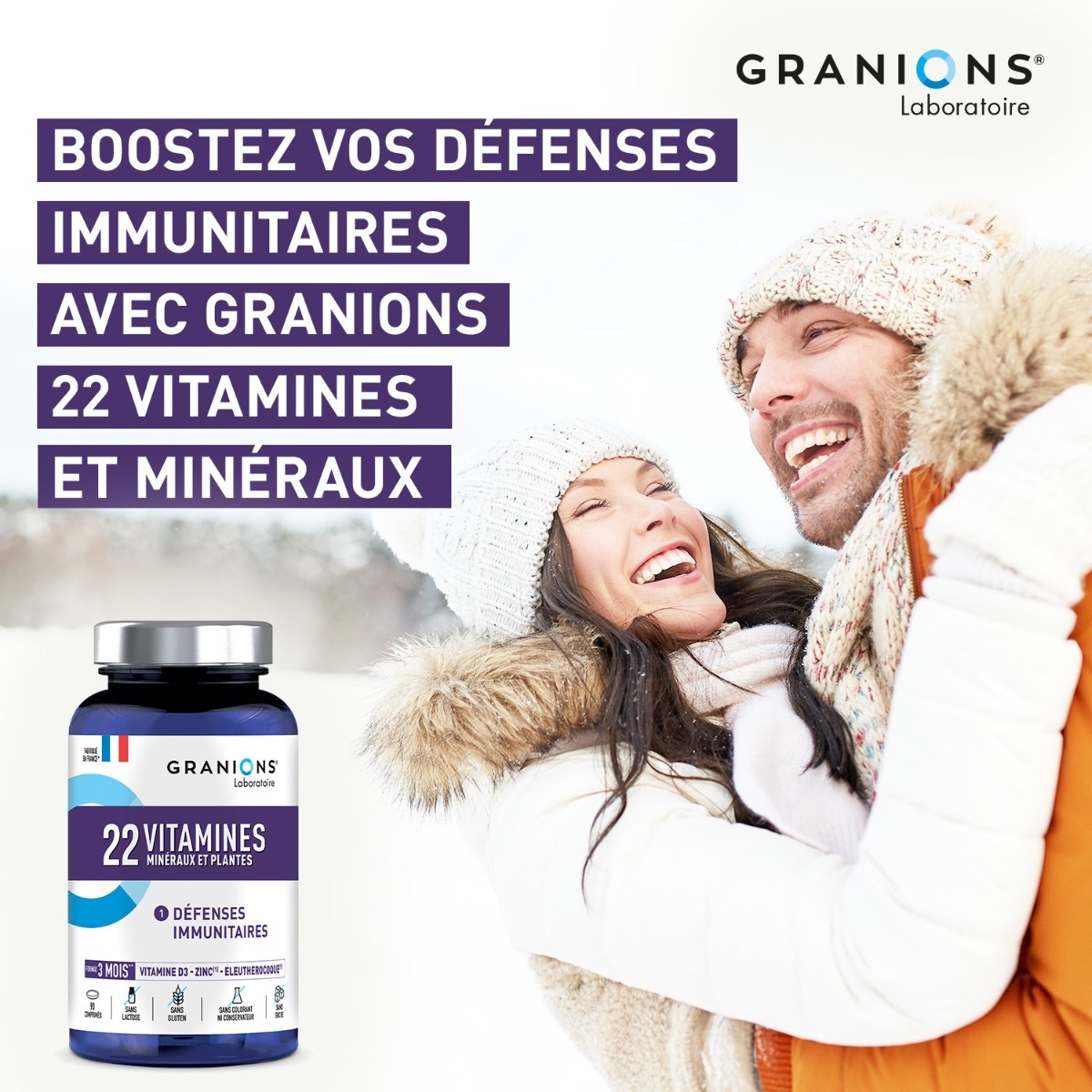 22 vitamines et minéraux-Vitamine A, B, C, E, D3 - Oligoélément, Zinc, Sélénium