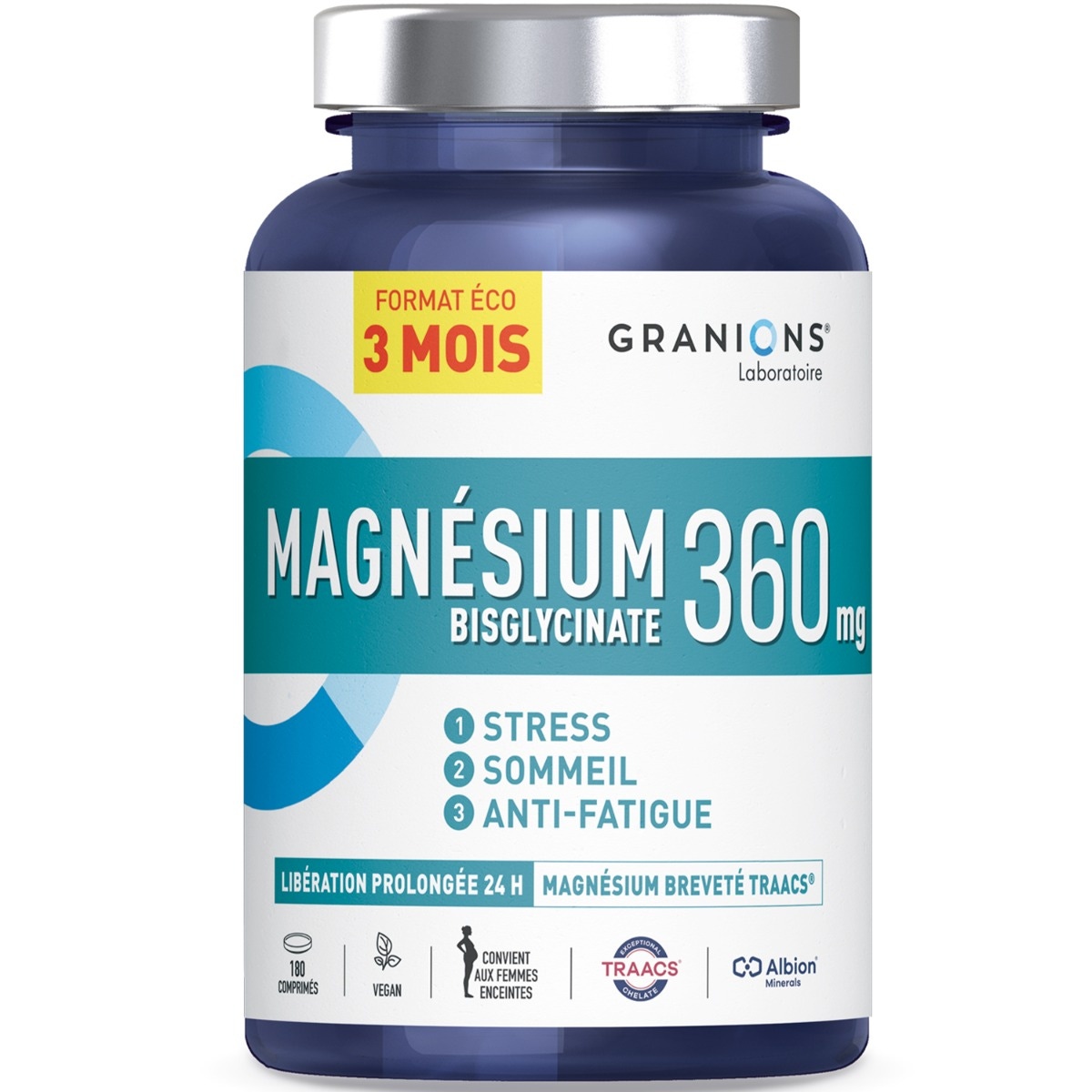 GRANIONS - Magnésium Bisglycinate 360mg