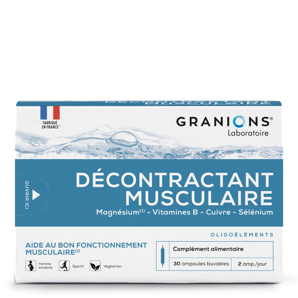 Granions décontractant musculaire ampoules
