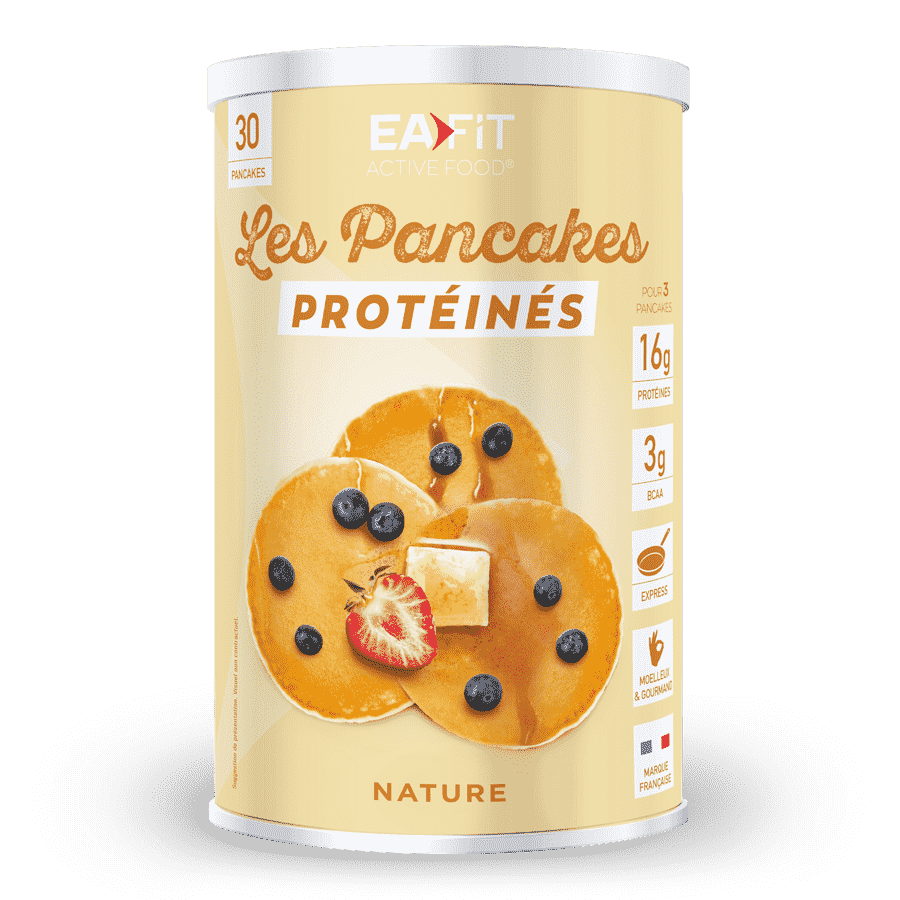 EAFIT Pancake Hyperprotéinés saveur nature - 400g - Pour 10 service de 3 pancake - 16 g de protéines - face