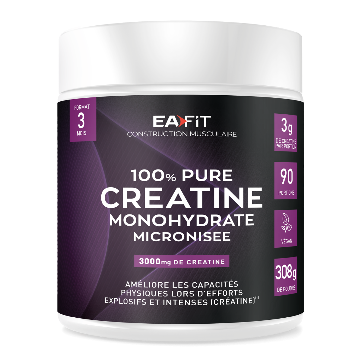 EAFIT Pure Créatine 308 g poudre - 3 mois