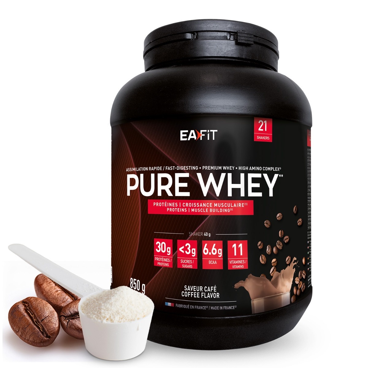 EAFIT - Pure Whey 850g Saveur café