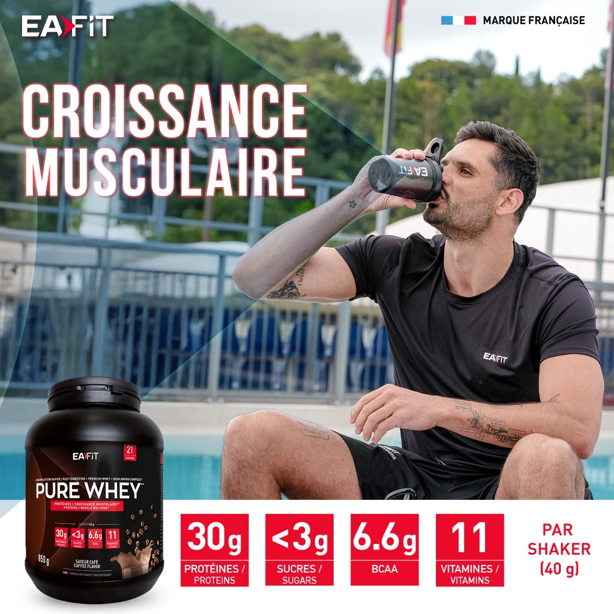 EAFIT - Pure Whey 850g Saveur café