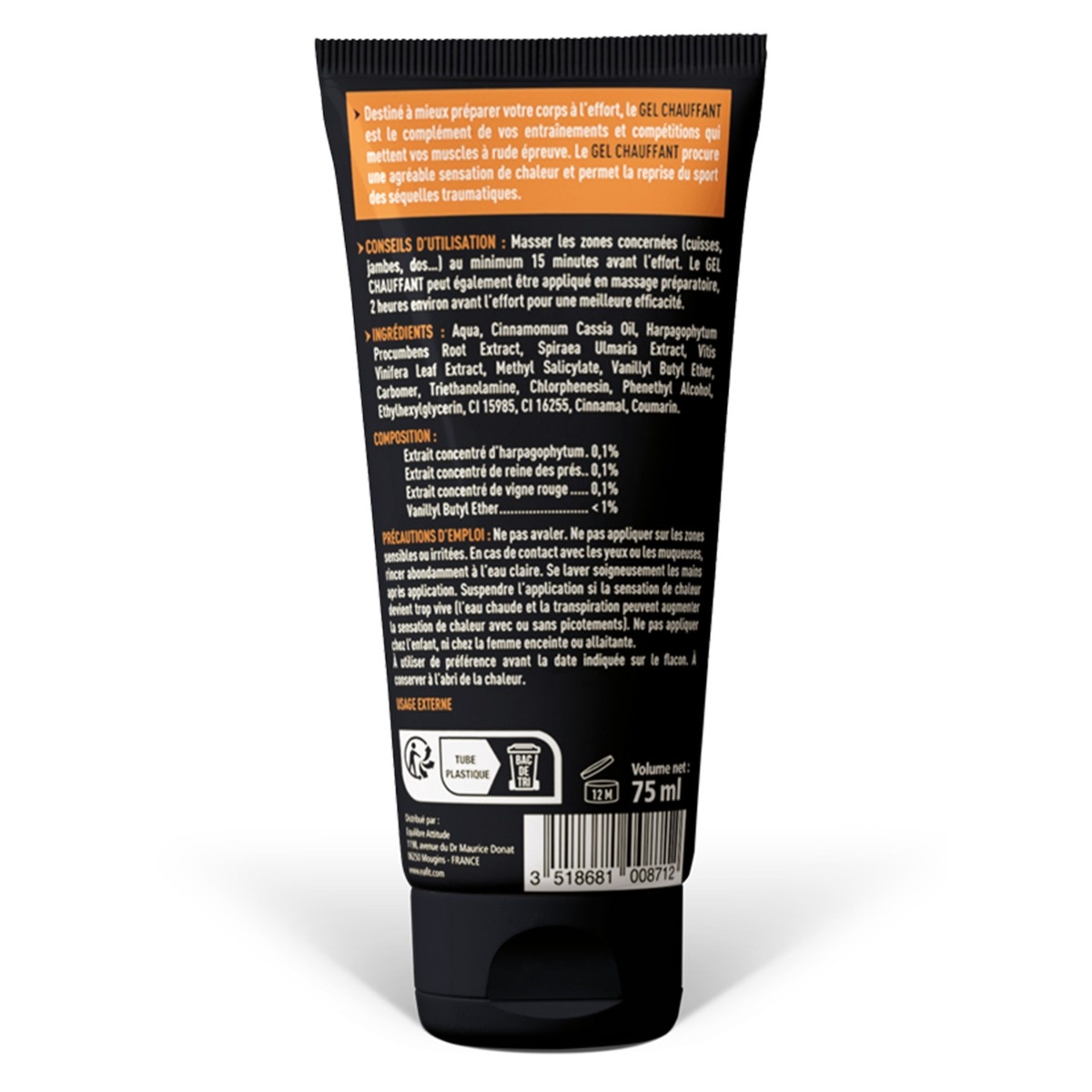 EAFIT Gel Massant Chauffant 75 ml