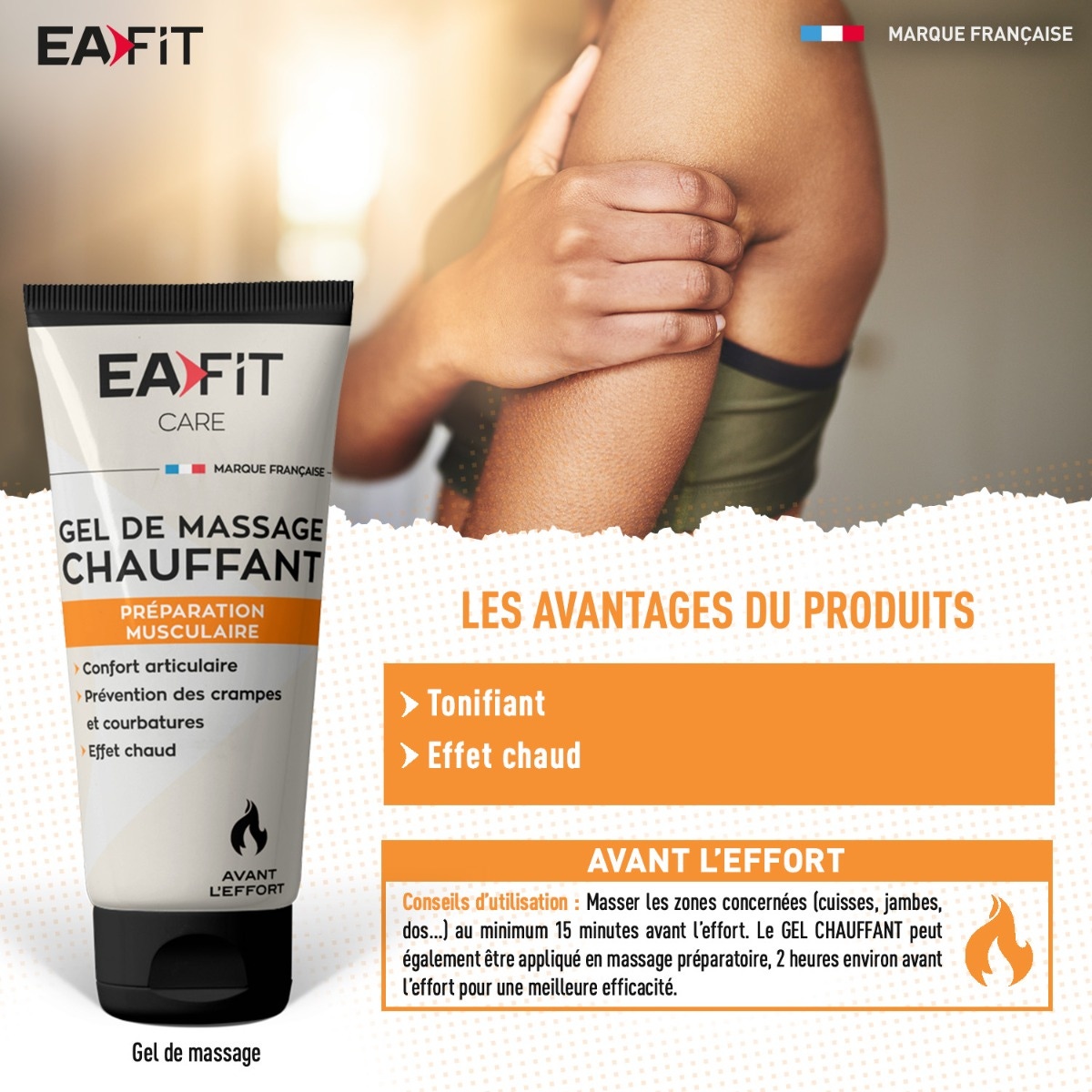 EAFIT Gel Massant Chauffant 75 ml