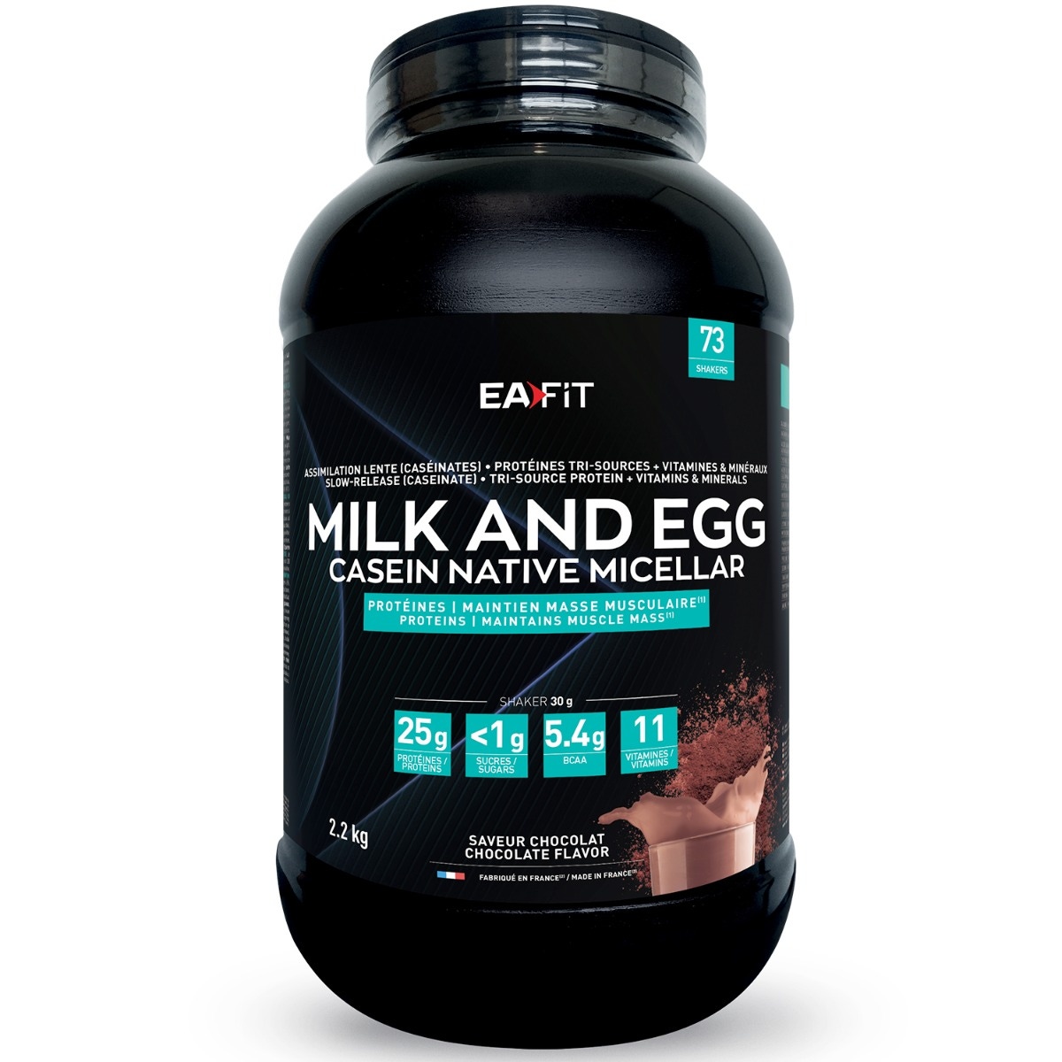 EAFIT - Milk and Egg Micellaire - Protéines - Maintien masse musculaire - Saveur chocolat 