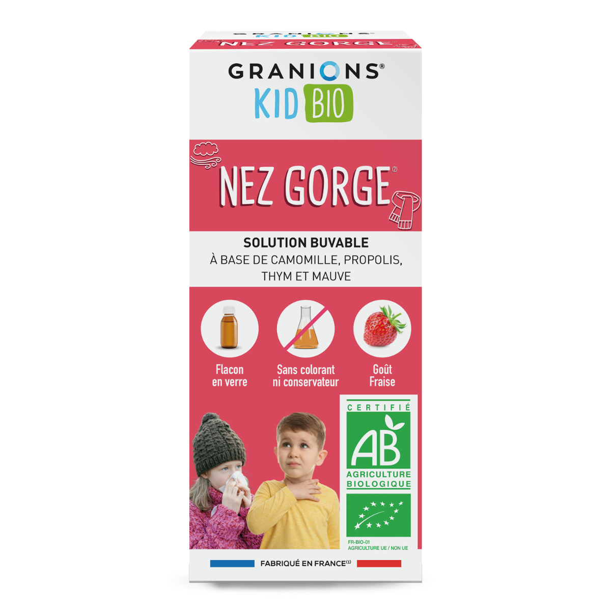 Kid Bio Nez Gorge - Solution Buvable Aux Plantes Goût Fraise - 125 ml
