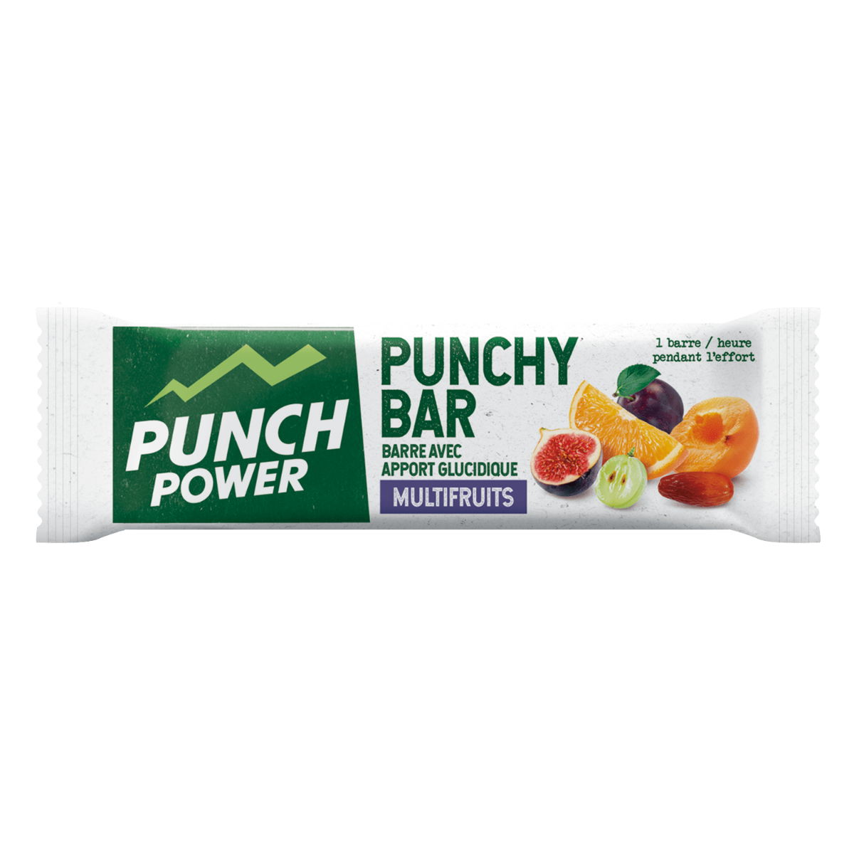 Punch Power Punchybar saveur multifruits - Barre énergétique gourmande, texture moelleuse qui ne colle pas aux doigts !