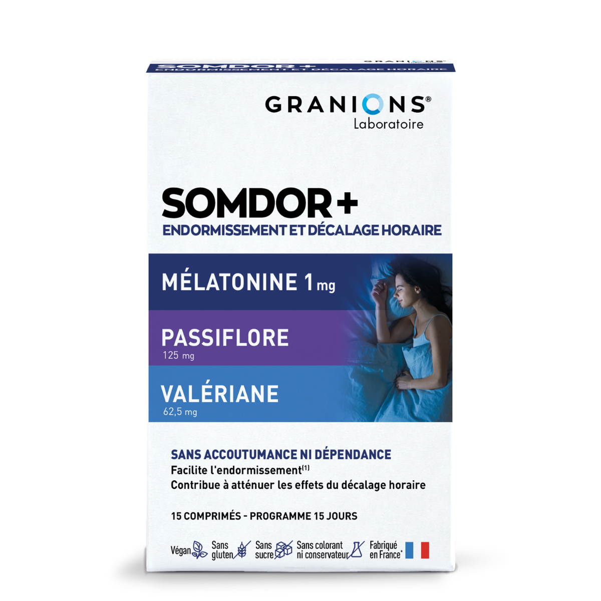Granions Somdor Mélatonine
Endormissement et décalage horaire