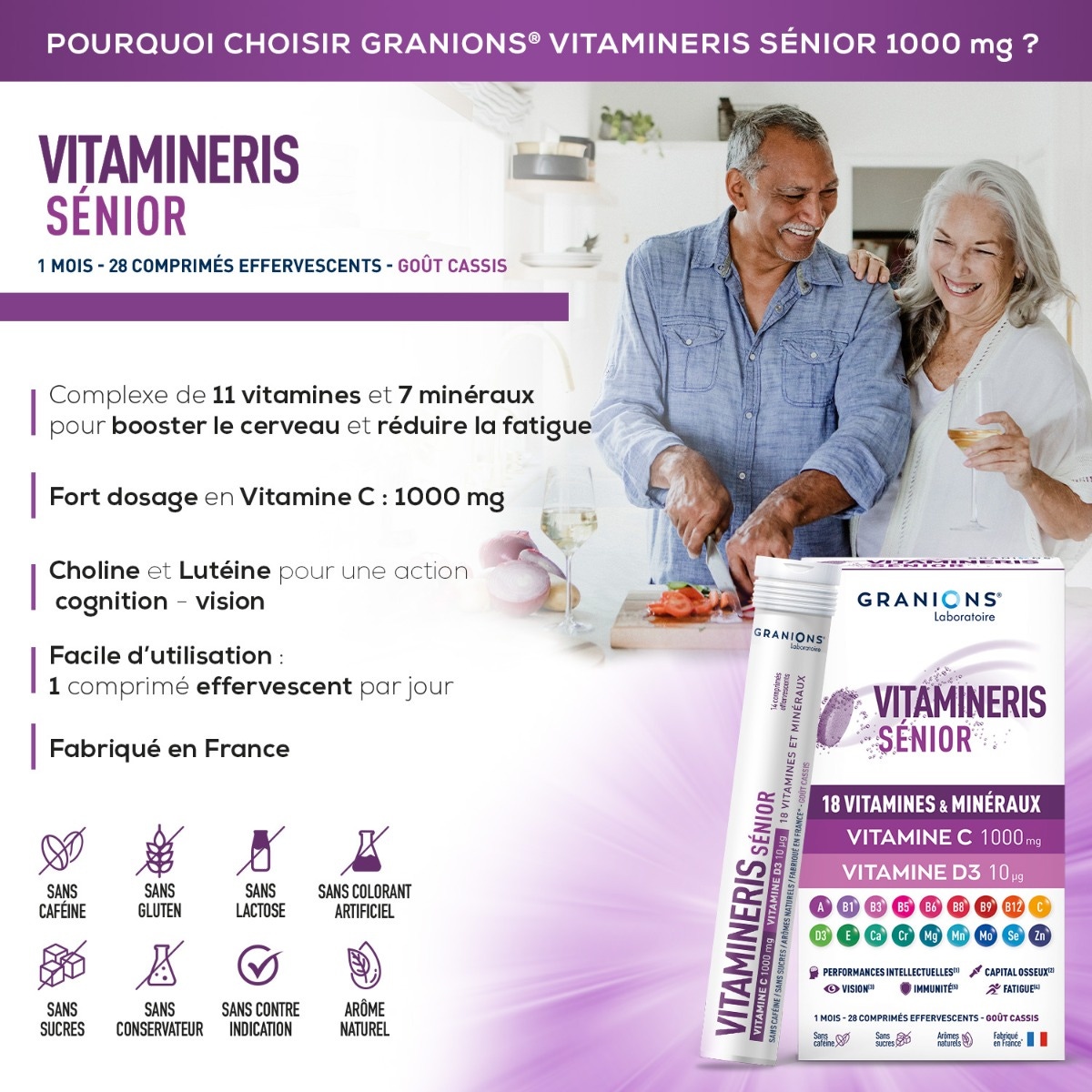 Vitamineris Senior 1000mg - 28 comprimés 