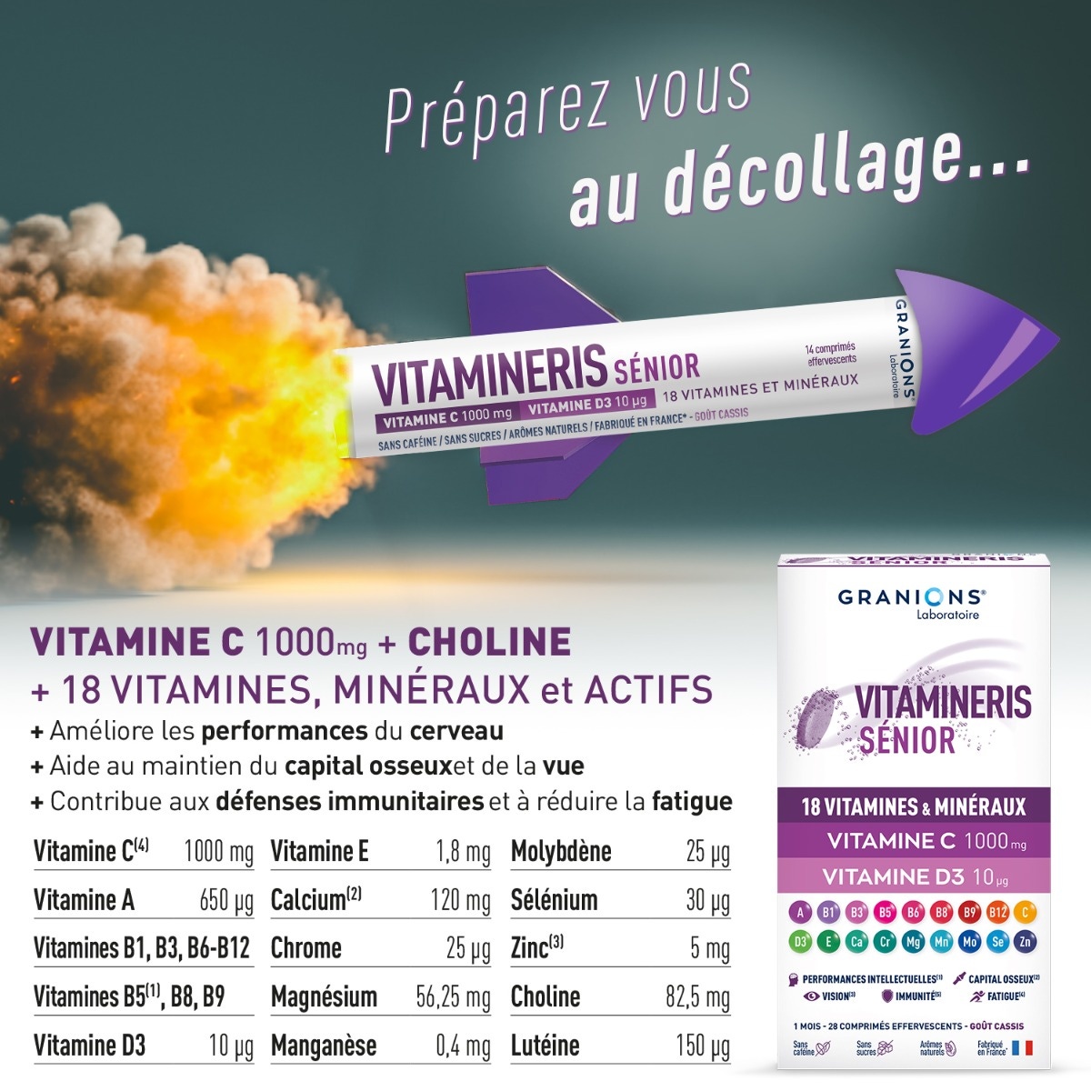 Vitamineris Senior 1000mg - 28 comprimés 