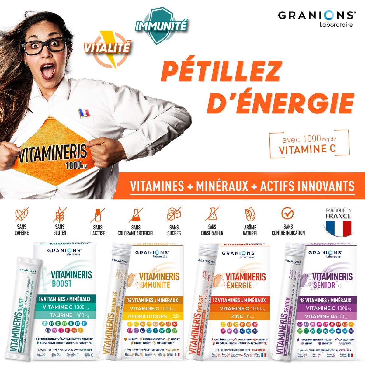 Vitamineris Senior 1000mg - 28 comprimés 